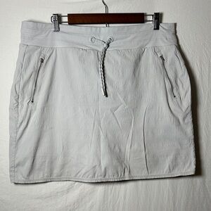 Athleta Light Gray Mini Skirt with Drawstring